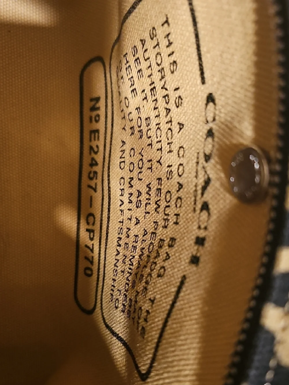 Coach Leopard-Print Canvas Tote in Black and Tan - Picture 4 of 11
